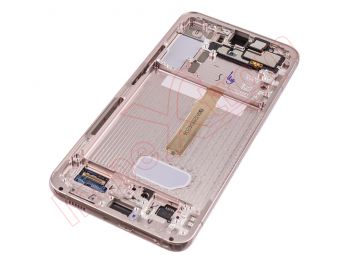 Pantalla completa service pack Dynamic AMOLED 2X con marco lateral / chasis color rosa dorado (pink gold) para Samsung Galaxy S22+ 5G, SM-S906